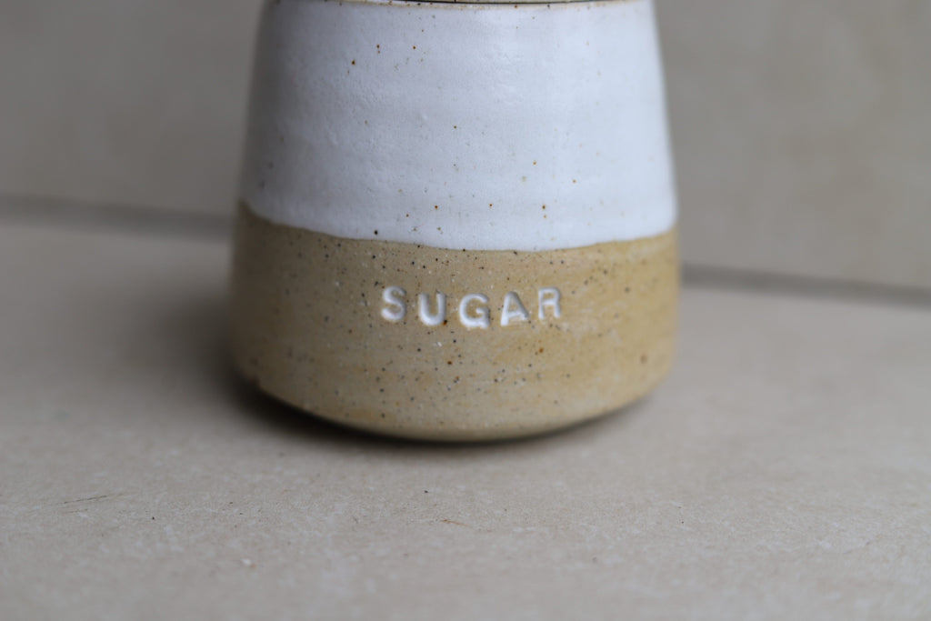Sugar Jar With Lid - White