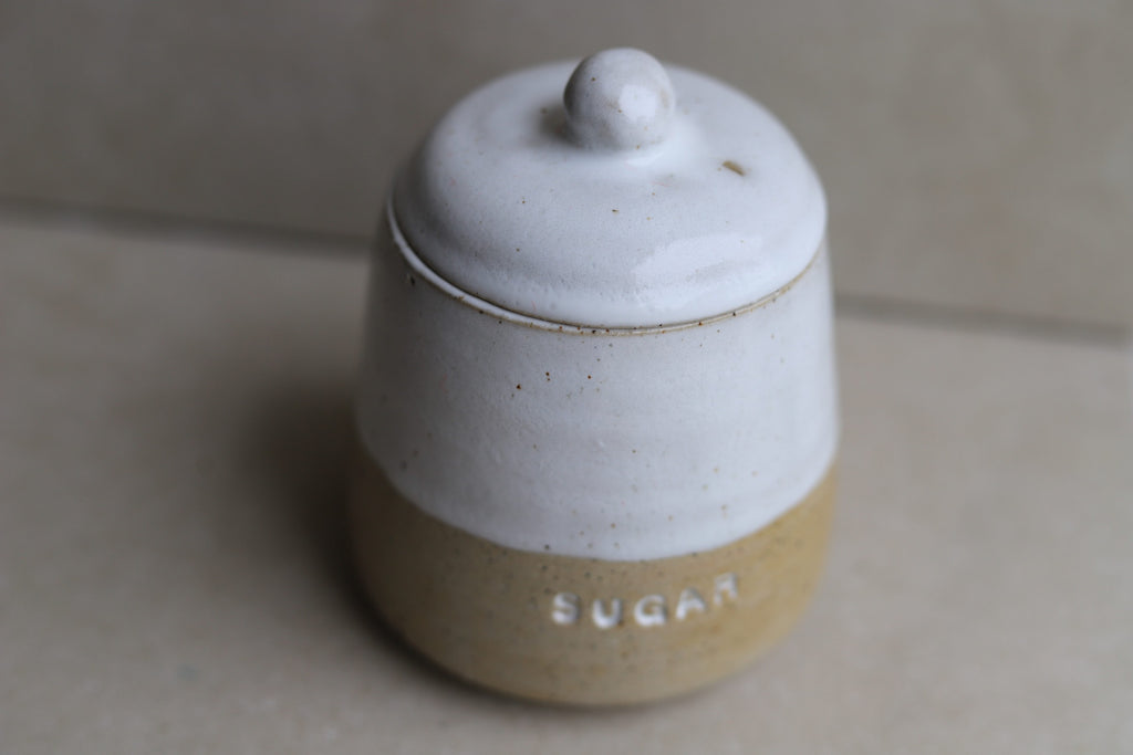 Sugar Jar With Lid - White