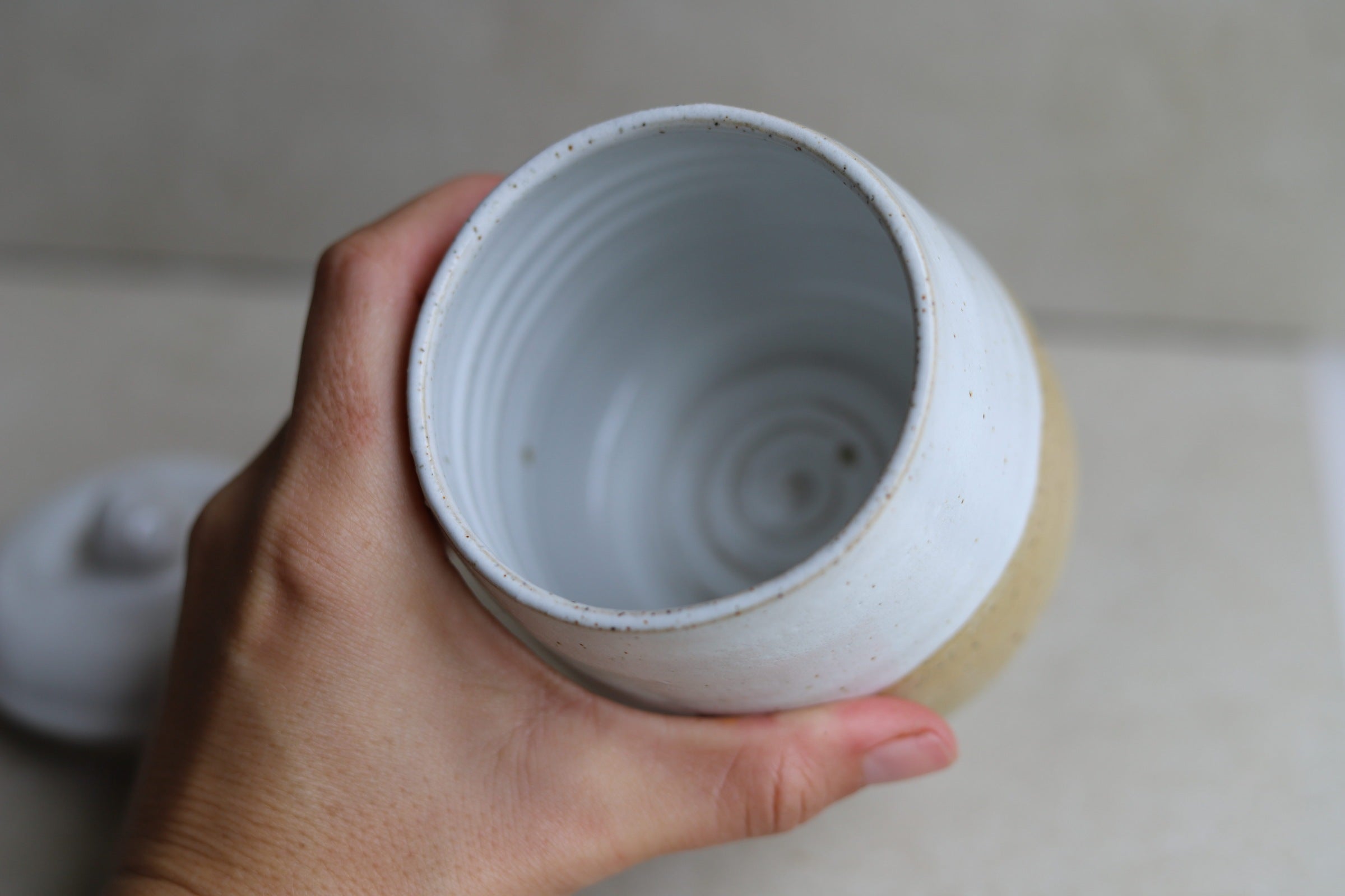 Sugar Jar With Lid - White