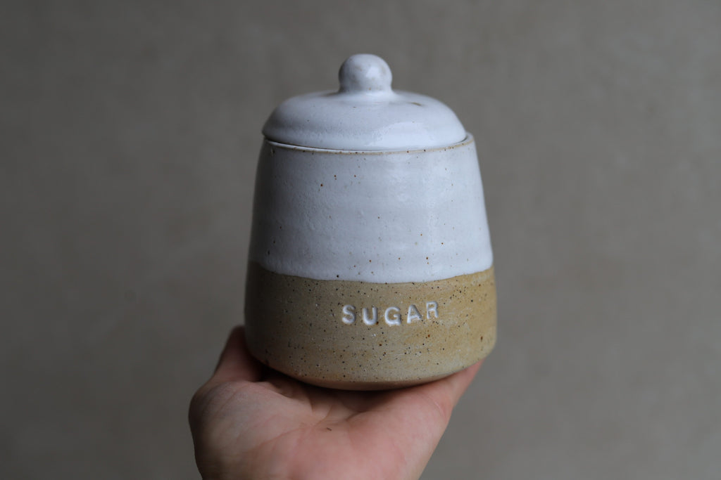 Sugar Jar With Lid - White