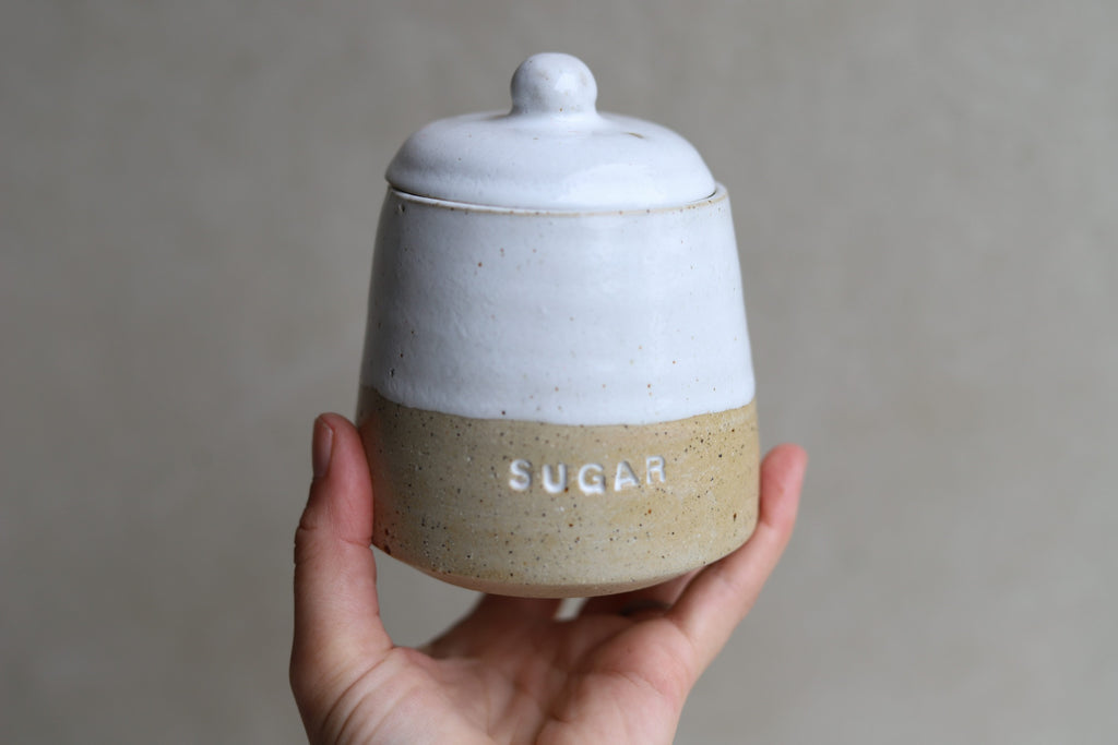 Sugar Jar With Lid - White