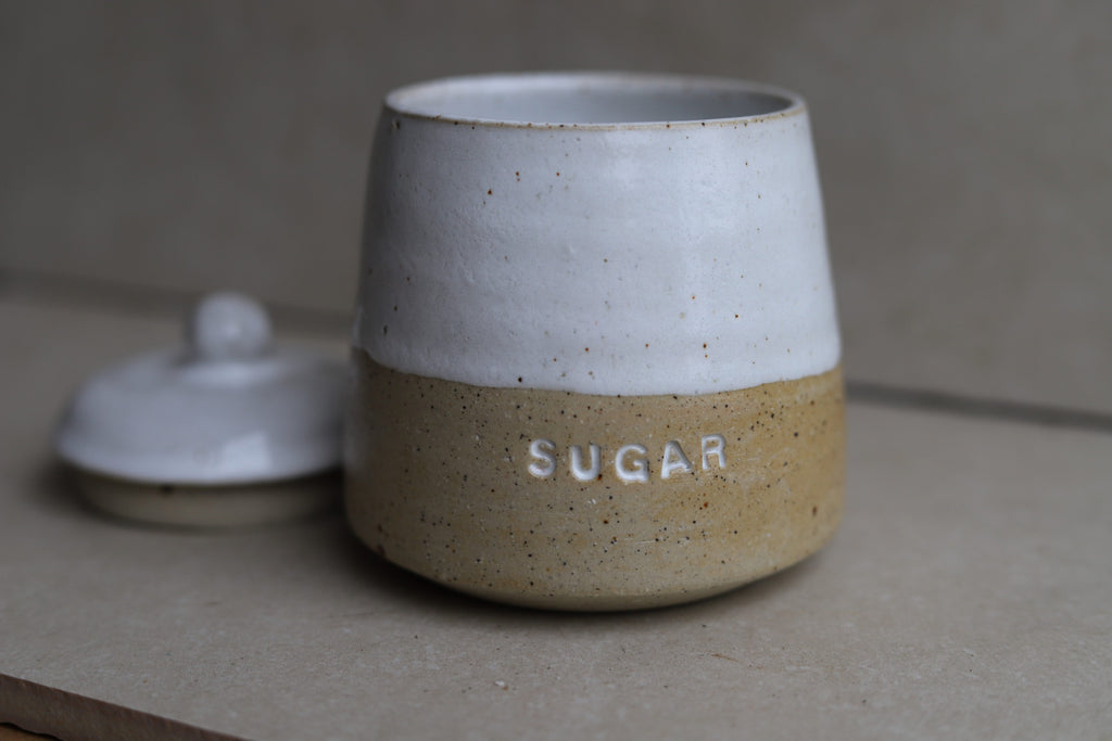 Sugar Jar With Lid - White