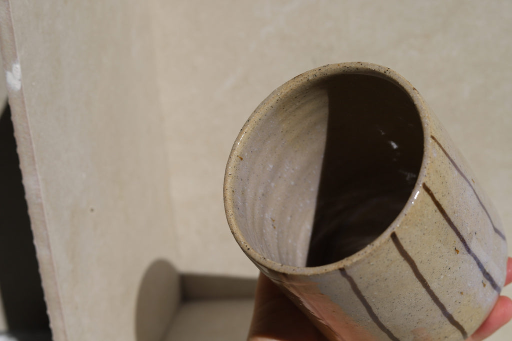 Utensil Holder - Espresso Pinstripe