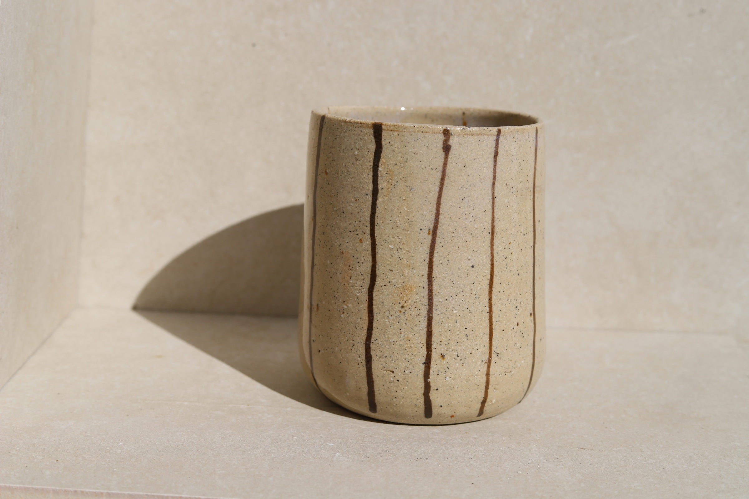 Utensil Holder - Espresso Pinstripe